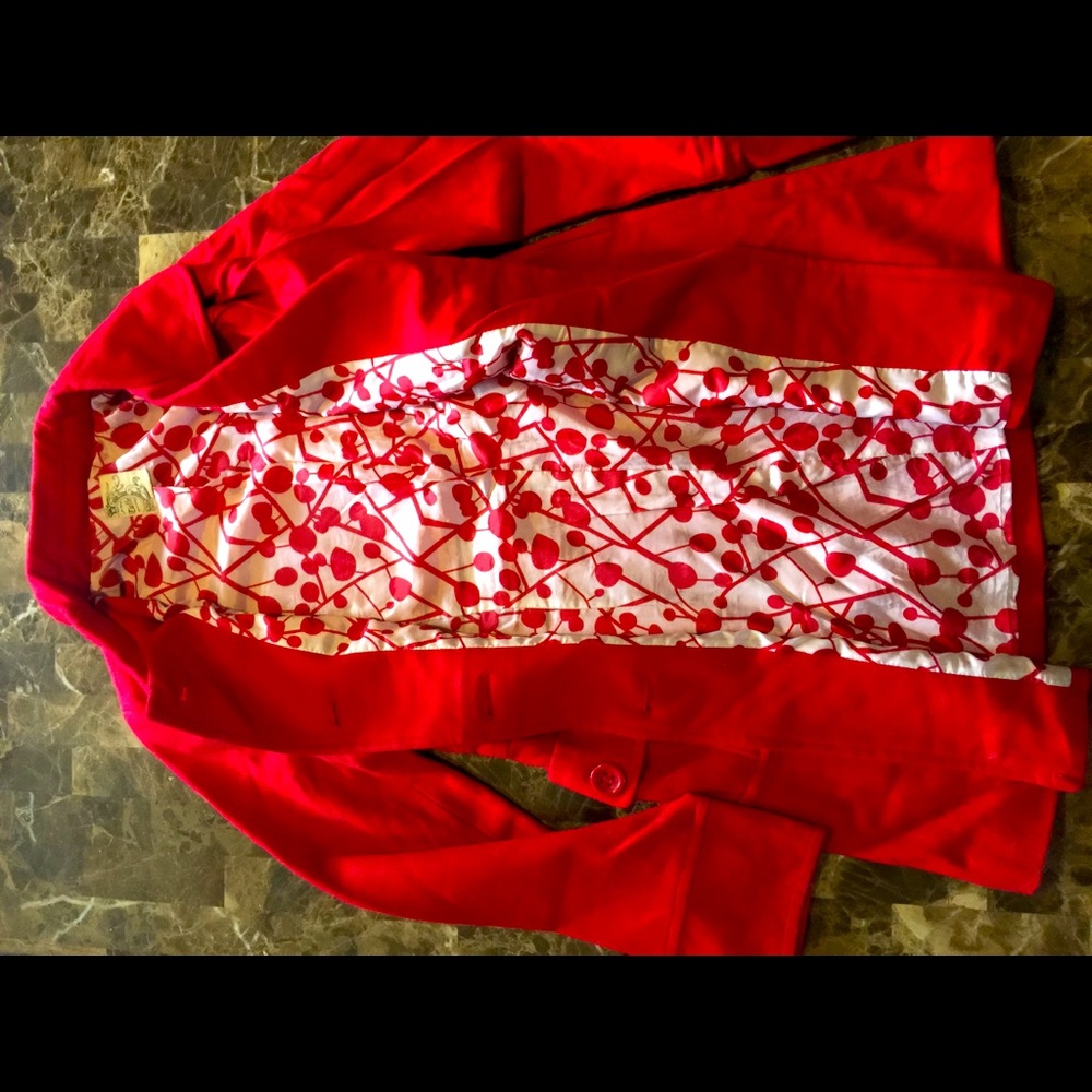 Pea Coat Red Size L